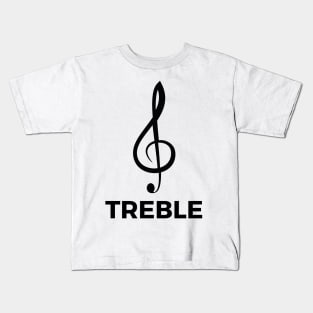 Treble Clef - Funny Music Puns Text On Bottom Kids T-Shirt